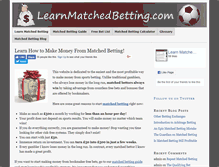 Tablet Screenshot of learnmatchedbetting.com